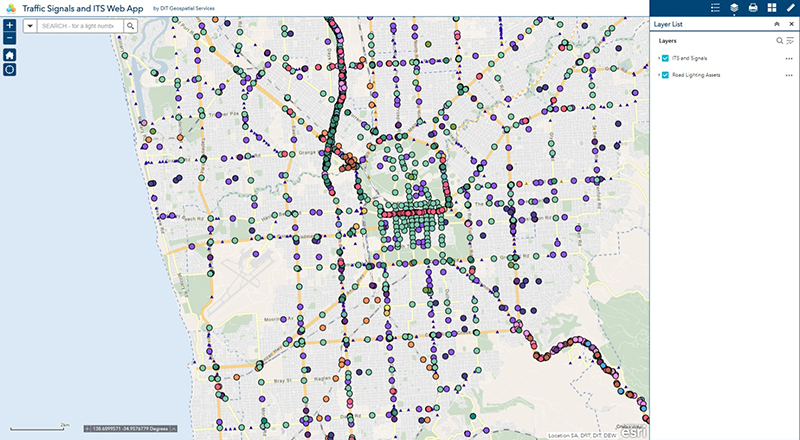Preview of Traffic Signals and ITS Web App